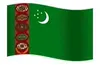 Turkmenistan Flag GIF, free CC0
