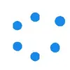 Blue Dots Loading GIF, free CC0