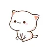 Peach Cat Waiting GIF, ücretsiz CC0