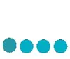 Turquoise Dots Loading GIF, free CC0