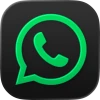 WhatsApp iOS App Dark Icon, free CC0