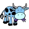 Baby Cow Illustration Icon, free CC0