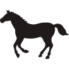 Black and White Horse Icon, free CC0