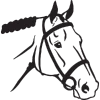 Black Horse Head Icon, free CC0