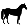Black Horse Icon, free CC0