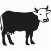 Cow Silhouette Icon, free CC0