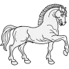 Heraldic Horse Passant Icon, free CC0