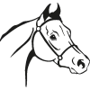 Horse Head Silhouette Icon, free CC0