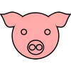 Pig Head İkon, ücretsiz CC0
