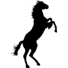 Rearing Horse Icon, free CC0