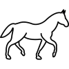 Walking Horse Line Art Icon, free CC0