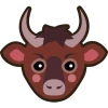 Cute Bull Head Icon, free CC0