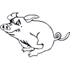 Pig Silhouette Icon, free CC0