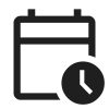 Calendar Clock Icon, free CC0