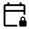Calendar Lock Icon, free CC0
