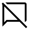 Chat Bubble Off Icon, free CC0