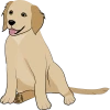 Golden Retriever Puppy Icon, free CC0