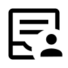 Inbox Text Person Icon, free CC0