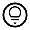 Lightbulb Circle Icon, free CC0