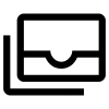 Stacked Inbox Icon, free CC0