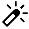 Wand Shine Icon, kostenlos CC0