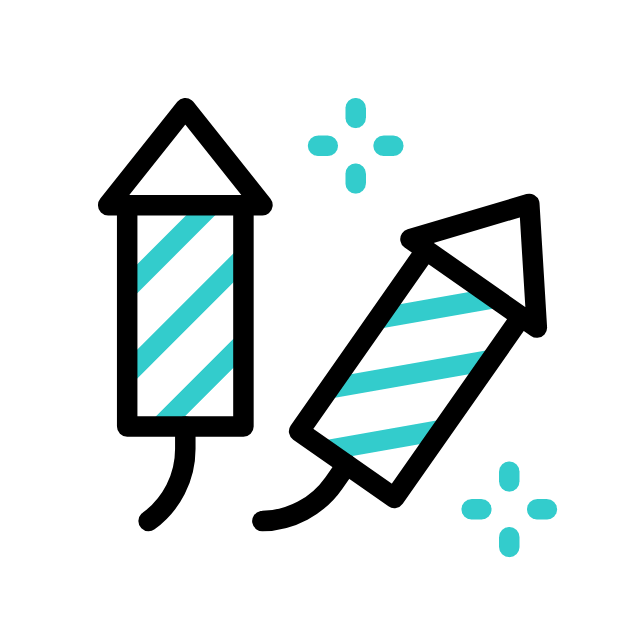 Firecracker GIF, kostenlos CC0