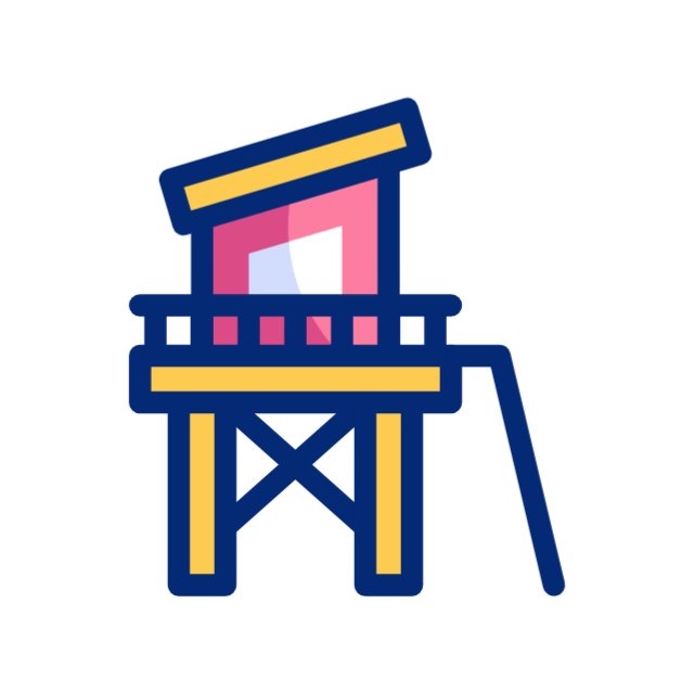 GIF Lifeguard Tower, gratis CC0