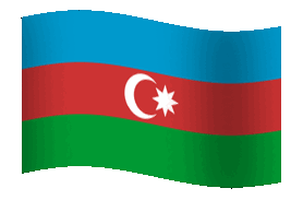 Azerbaijan Flag GIF, free CC0