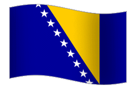 Bosnia and Herzegovina Flag GIF, free CC0