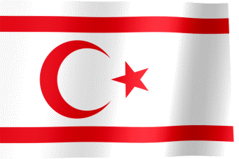 Northern Cyprus Flag GIF, kostenlos CC0