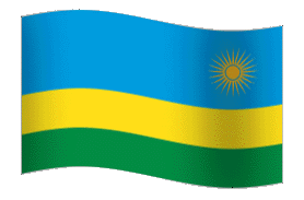 Rwanda Flag GIF, kostenlos CC0