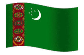 Turkmenistan Flag GIF, free CC0