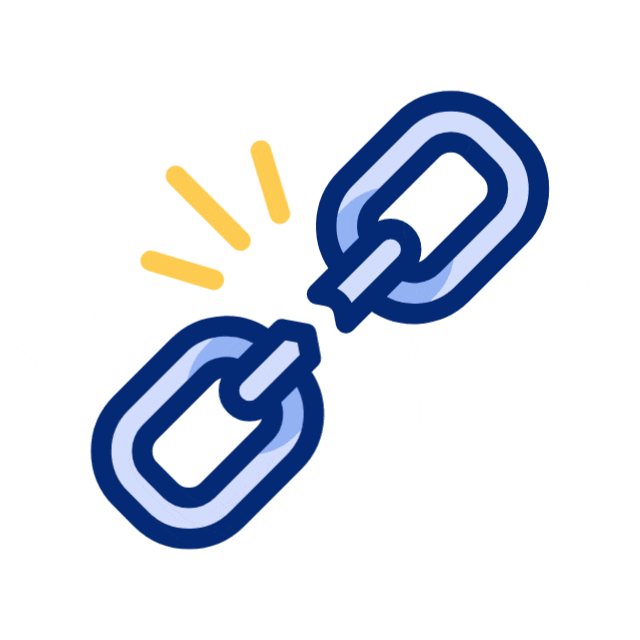 Broken Link GIF, free CC0