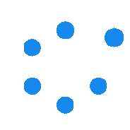 Blue Dots Loading GIF, free CC0