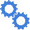 Blue Gears Loading GIF, free CC0