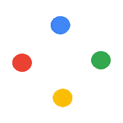 Colorful Dots Loading GIF, free CC0