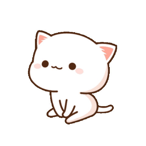 Peach Cat Waiting GIF, ücretsiz CC0