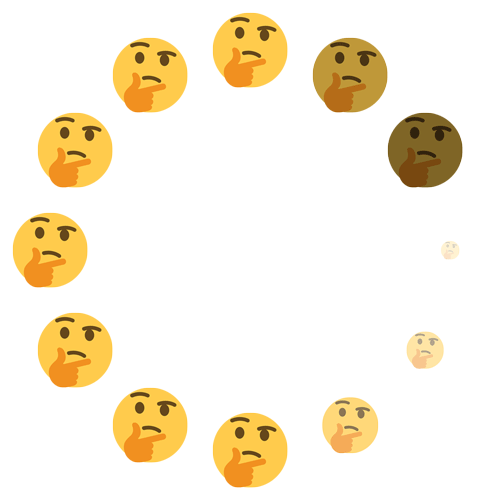 Thinking Emoji Loading GIF, ücretsiz CC0