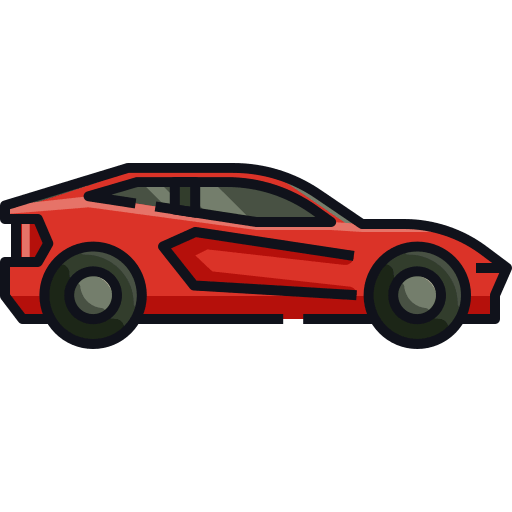 Red Coche Icon, free CC0