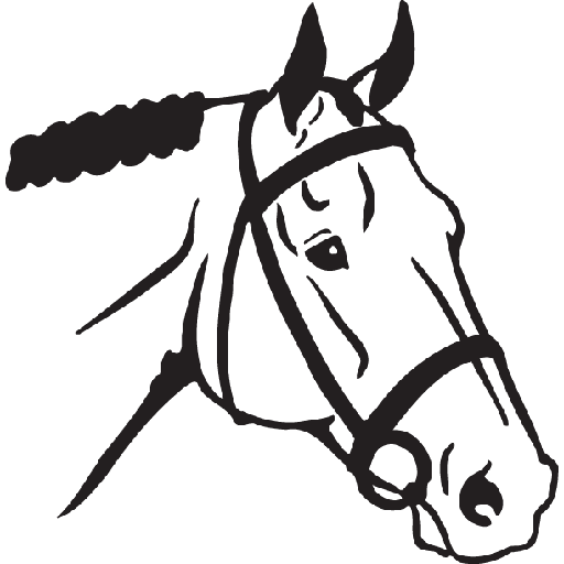 Black Horse Head Icon, free CC0