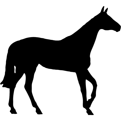 Black Horse Silhouette Icon, free CC0