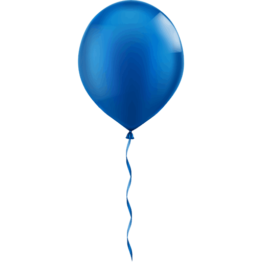 Blue Balloon Icon, free CC0