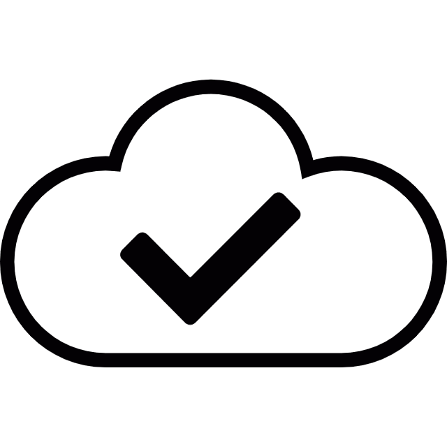 Cloud Check Icon, free CC0