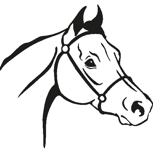 Horse Head Silhouette Icon, free CC0