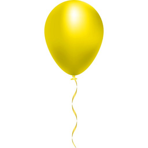 Yellow Balloon Icon, free CC0