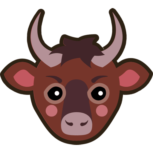 Cute Bull Head Icon, free CC0