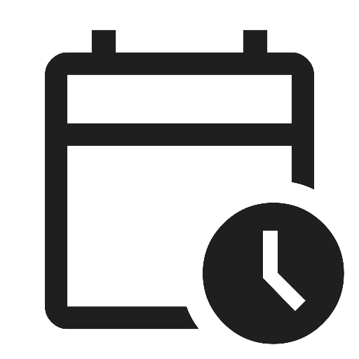 Calendar Clock Icon, free CC0
