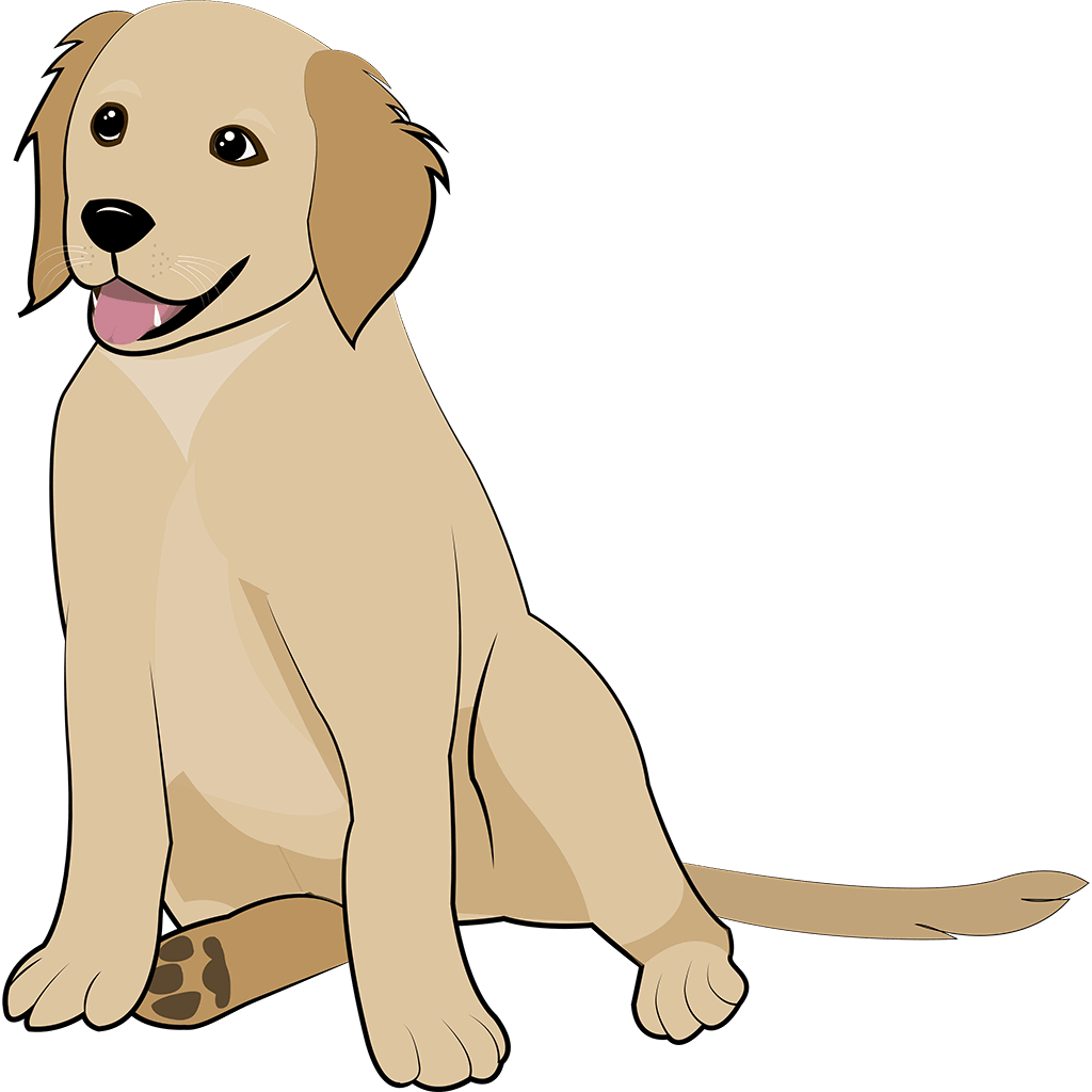 Golden Retriever Puppy Icon, free CC0