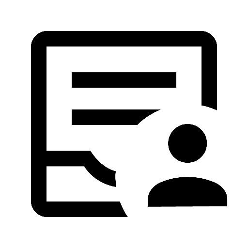 Inbox Text Person Icon, free CC0