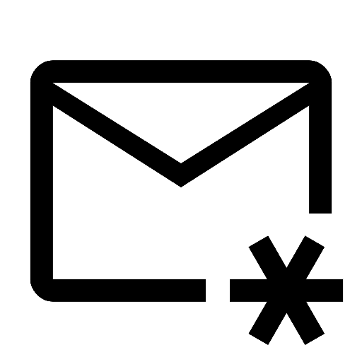 Icône Mail Asterisk, gratuit CC0